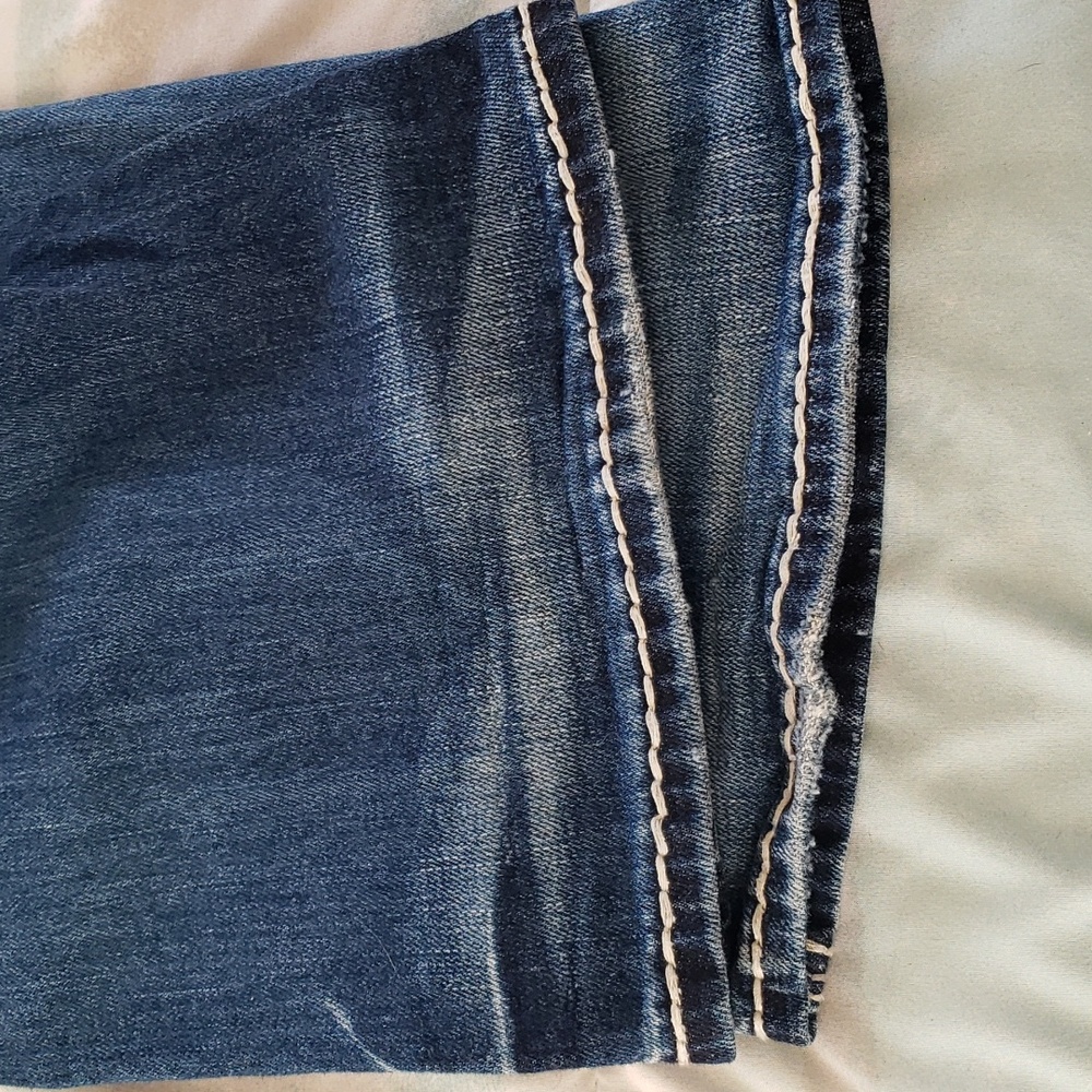 Rock Revival Ginger Easy Fit Jeans 28x30 Bootcut Thick Stitch Western Denim - Picture 14 of 16
